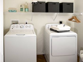 In-home full-size washer and dryer included